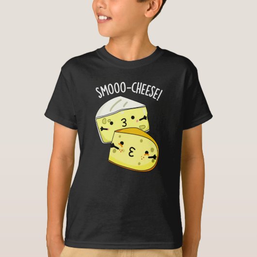 Smoo-cheese Funny Cheese Pun Dark BG T-shirt (Voorkant)