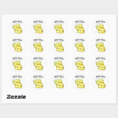 Smoo-cheese Funny Cheese Pun Ronde Sticker (Vel)