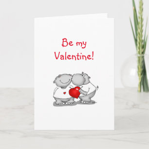 Smooch - Hippo Kiss Valentijnsdag Feestdagen Kaart