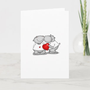 Smooch - Hippo Kiss Valentijnsdag Feestdagen Kaart