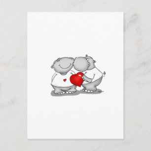 Smooch - Hippo Kiss Valentijnsdag Feestdagenkaart
