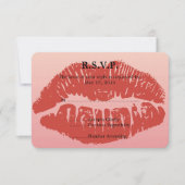 Smooch Lips Bruiloft RSVP (Voorkant)