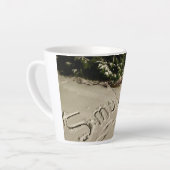 “Smooch" Sneeuw-geschreven Latte Mok (Linkerhoek)