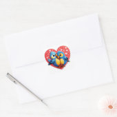Smooches for You! – Lovebird Kiss Sticker (Enveloppe)