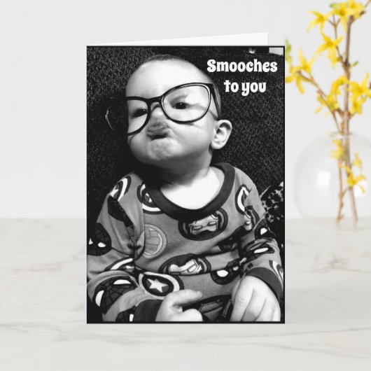 *SMOOCHES VOOR JOU & HAPPY JUBILEUM OOK* KAART (Gele Bloem)