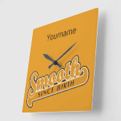 SMOOOTH aangepaste monogram klok (Hoek)