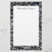 Smooth Black Pebbles Weddenschap Briefpapier (Voorkant)
