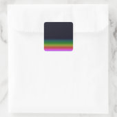 Smooth Black Rainbow Background Gradient Vierkante Sticker (Tas)