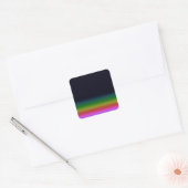 Smooth Black Rainbow Background Gradient Vierkante Sticker (Envelop)