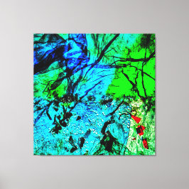 Smooth blue abstract Stretched Canvas Print,Calm  Afdruk