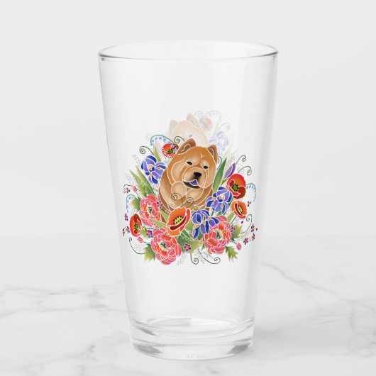 SMOOTH Chow 16 oz design en verre avant et arrière (Devant)