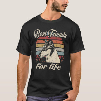 Smooth Collie beste vrienden voor het leven  retro T-shirt
