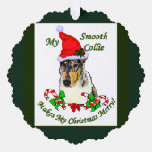 Smooth Collie Cadeaux de Noël Ornement (Recto)