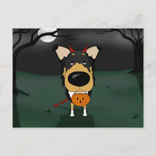 Smooth Collie Halloween Briefkaart
