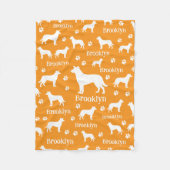 Smooth Collie Personalized Dog Blanket Orange Fleece Deken (Voorkant)