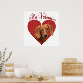 Smooth Dachshund Mon affiche Valentine (Cuisine)