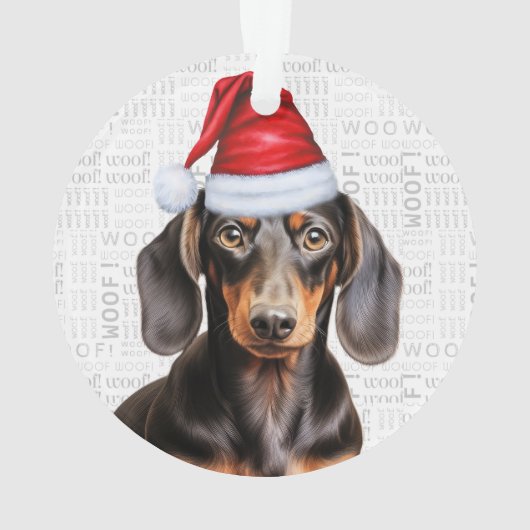 Smooth Dachshund with Name and Photo Christmas (dos)