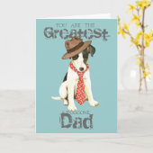 Smooth Fox Terrier Dad Kaart (Gele Bloem)