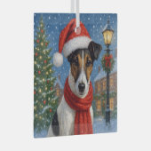 Smooth Fox Terrier Holiday Glas Ornament (Voorkant Rechts)