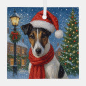 Smooth Fox Terrier Holiday Glas Ornament (Achterkant)