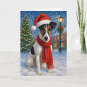 Smooth Fox Terrier Holiday Kaart (Voorkant)