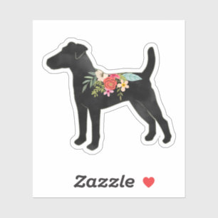 Smooth Fox Terrier Hondenras Boho Floral Sticker