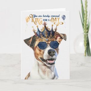 Smooth Jack Russell King voor Dag Funny Birthday Kaart