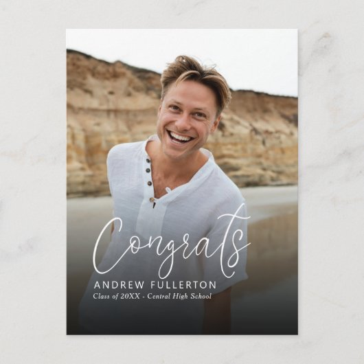 Smooth Note Afstuderen Aankondiging Briefkaart (Voorkant)