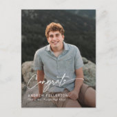 Smooth Note Afstuderen Aankondiging Briefkaart (Voorkant)