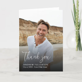 Smooth Note Afstuderen bedankkaart