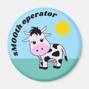 "sMOOth operator" Cute Koe Magnet Magneet