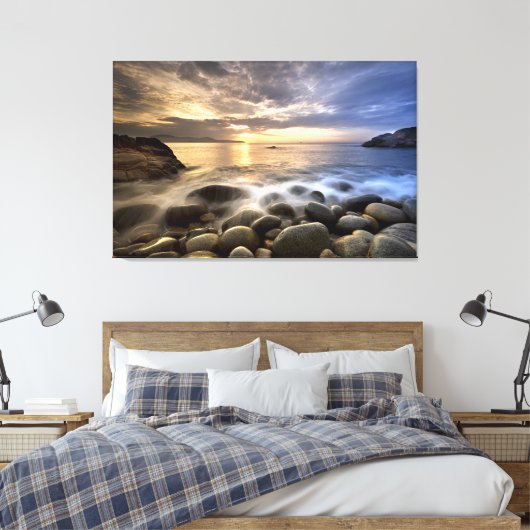 Smooth River Rocks Canvas Afdruk (Insitu (Slaapkamer))