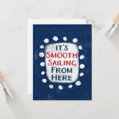 Smooth Sailing from Here Wenskaart Kaart (Voorkant / Achterkant in situ)