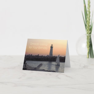 Smooth Sailing Schilderachtig Verjaardag Kaart