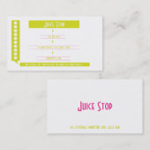 Smoothie- en Juice Bar-Visitekaartje — Loyalty-kaa Klantenkaartje (Voorkant / Achterkant)
