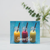Smoothie sap drink mango oranje kiwi gift feestdagenkaart (Staand voorkant)