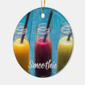 Smoothie sap drink mango oranje kiwi gift keramisch ornament (Links)