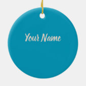 Smoothie sap drink mango oranje kiwi gift keramisch ornament (Achterkant)