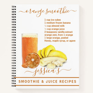 Smoothie Waterverf Recept Juice Fruit Sinaasappel Notitieboek