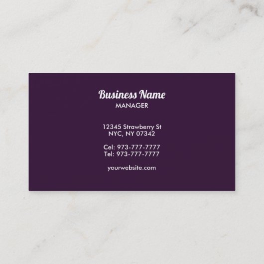 Smoothies carte de visite (Dos)