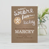 S'more Baby shower Invitation (Debout devant)
