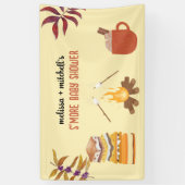 Smore baby shower kampvuur geroosterd marshmallow spandoek (Verticaal)