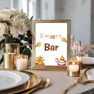 S'more Bar Menu Smore Bar S'mores Station Uit Poster