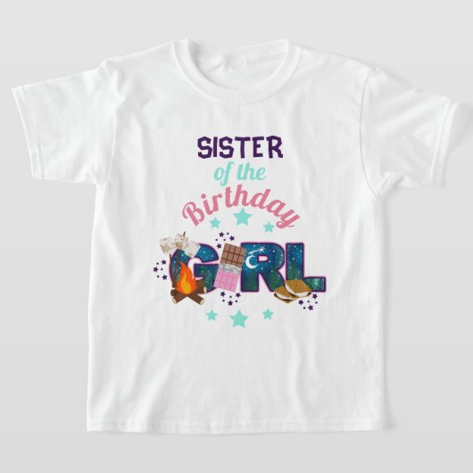 S'more Birthday Girl Sister shirt Camping (Laagn)