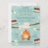 S'more Blue Boy Bonfire Baby shower Kaart (Voorkant)