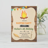 S'more bonfire anniversaire invitation fête (Debout devant)