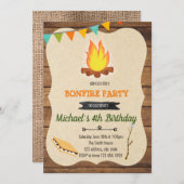 S'more bonfire anniversaire invitation fête (Devant / Derrière)