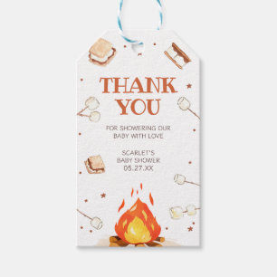 S'more Bonfire Baby shower Favor Tags Cadeaulabel