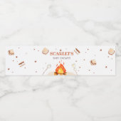 S'more Bonfire Baby shower Waterfles Etiket (Enkel label)