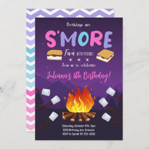 S'more Bonfire Smore Leuke Uitnodiging voor verjaa